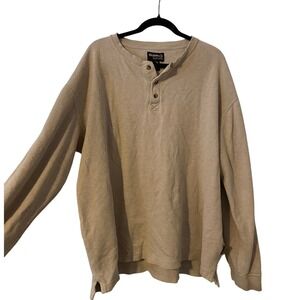 Guide‎ Series Waffle Knit Long Sleeve Cream Henley Shirt XLT Heritage Cabincore